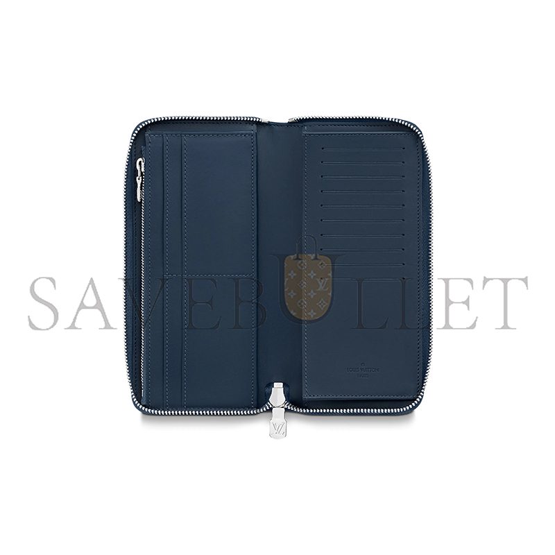LOUIS VUITTON MASTER ZIPPY VERTICAL CHECKERBOARD ZIPPER IN LEATHER AND CANVAS M60503 (20*10*2)